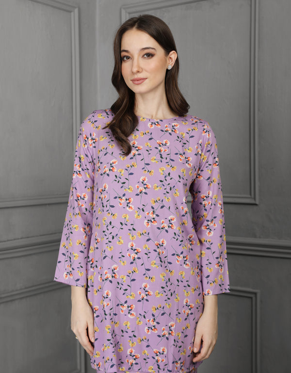 BAJU KURUNG PAHANG MODEN MADELEINE (LILAC)